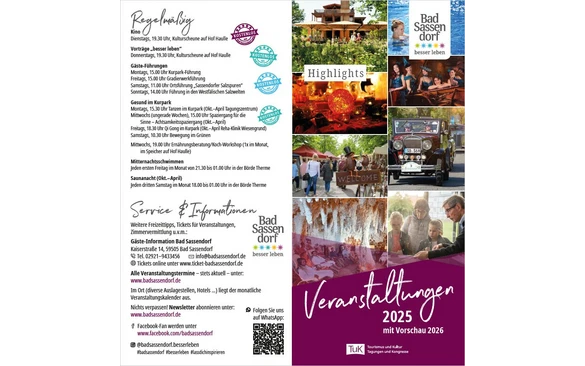 Veranstaltungshöhepunkte 2025 mit Vorschau 2026